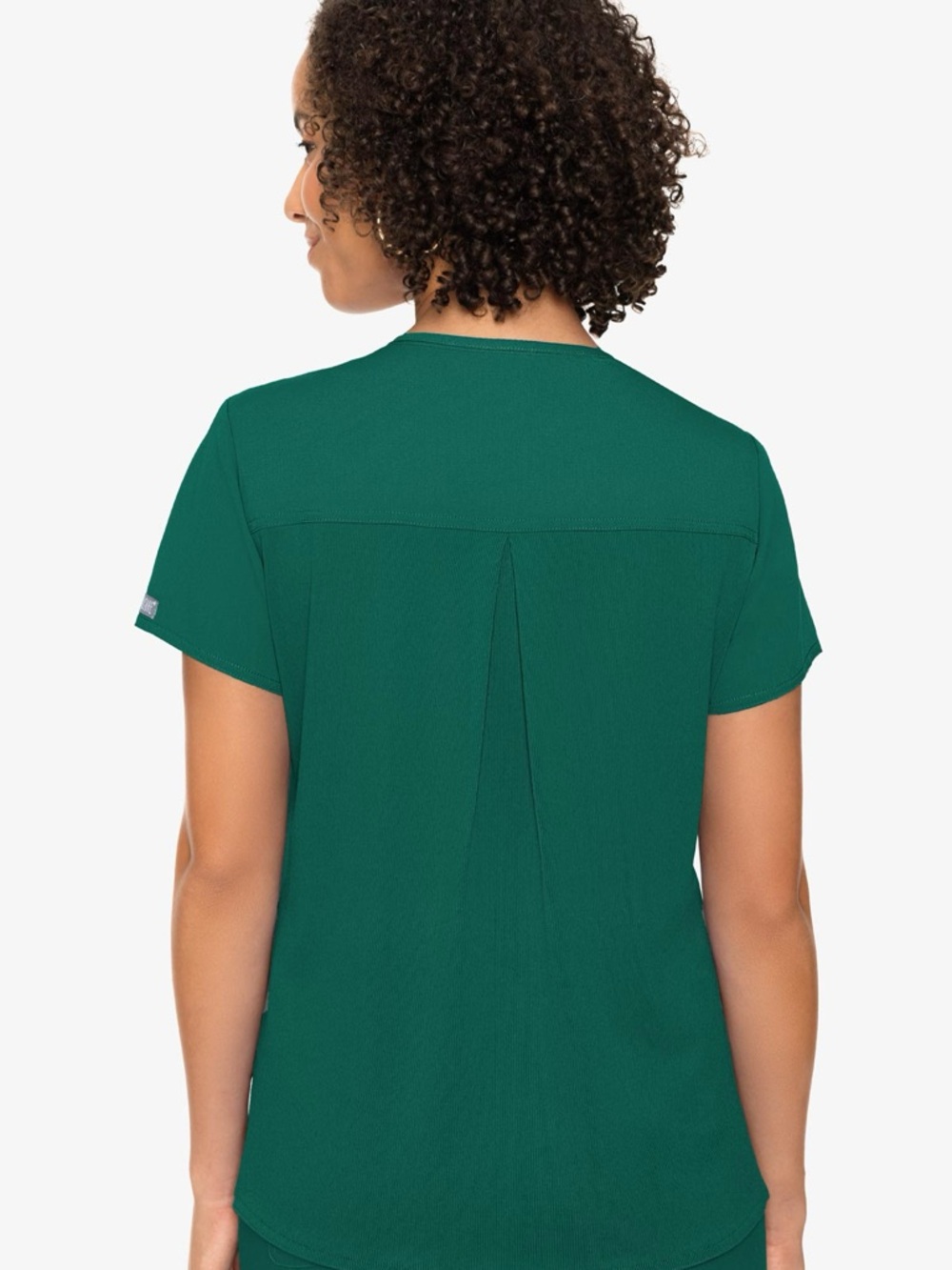 Med Couture Touch V-Neck Short Sleeve Scrub Top - Hunter - Picture 2 of 10